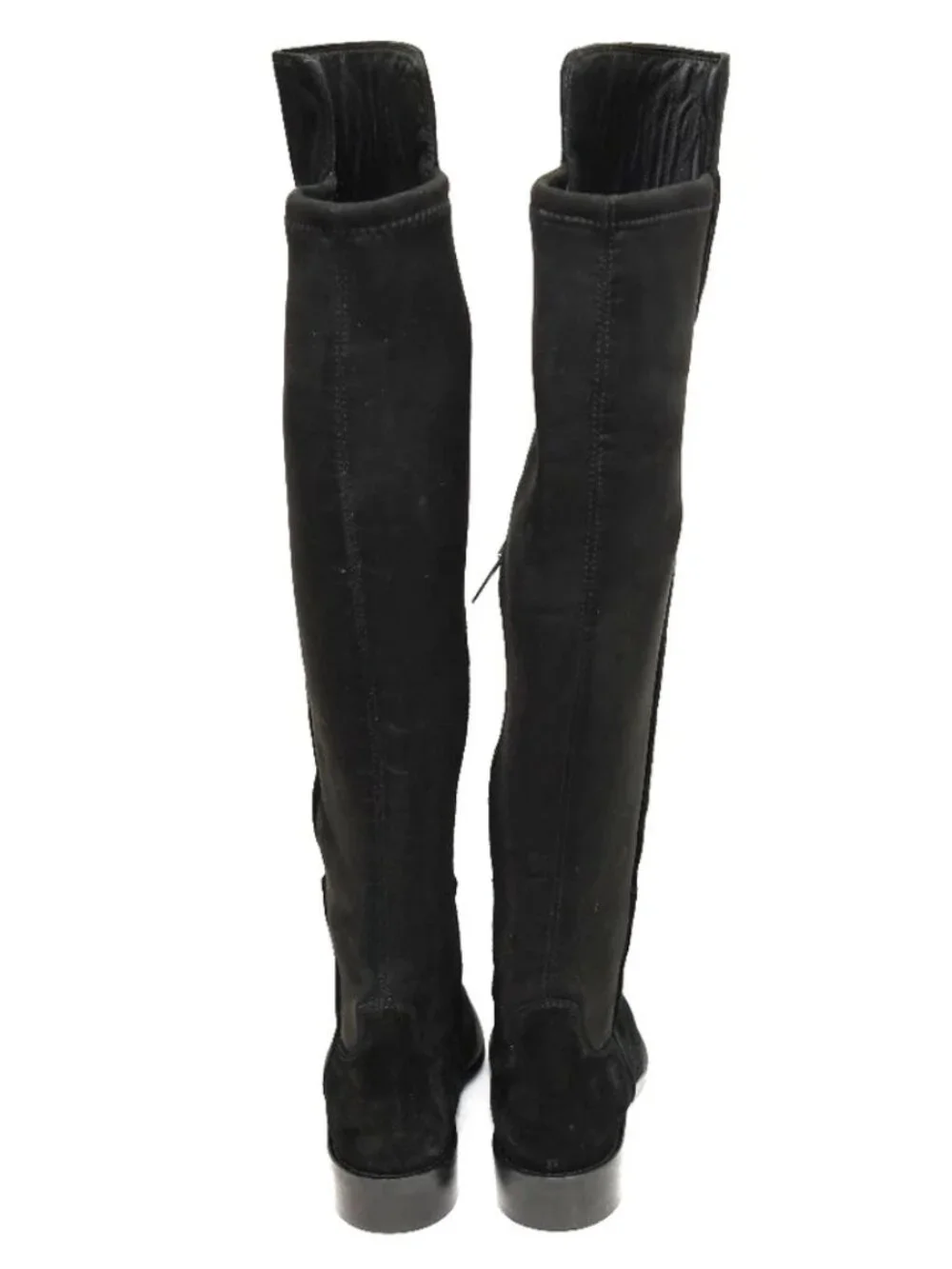 New! Aquatalia Black Natessa Weatherproof Over the Knee Suede 7 DD503A OTK